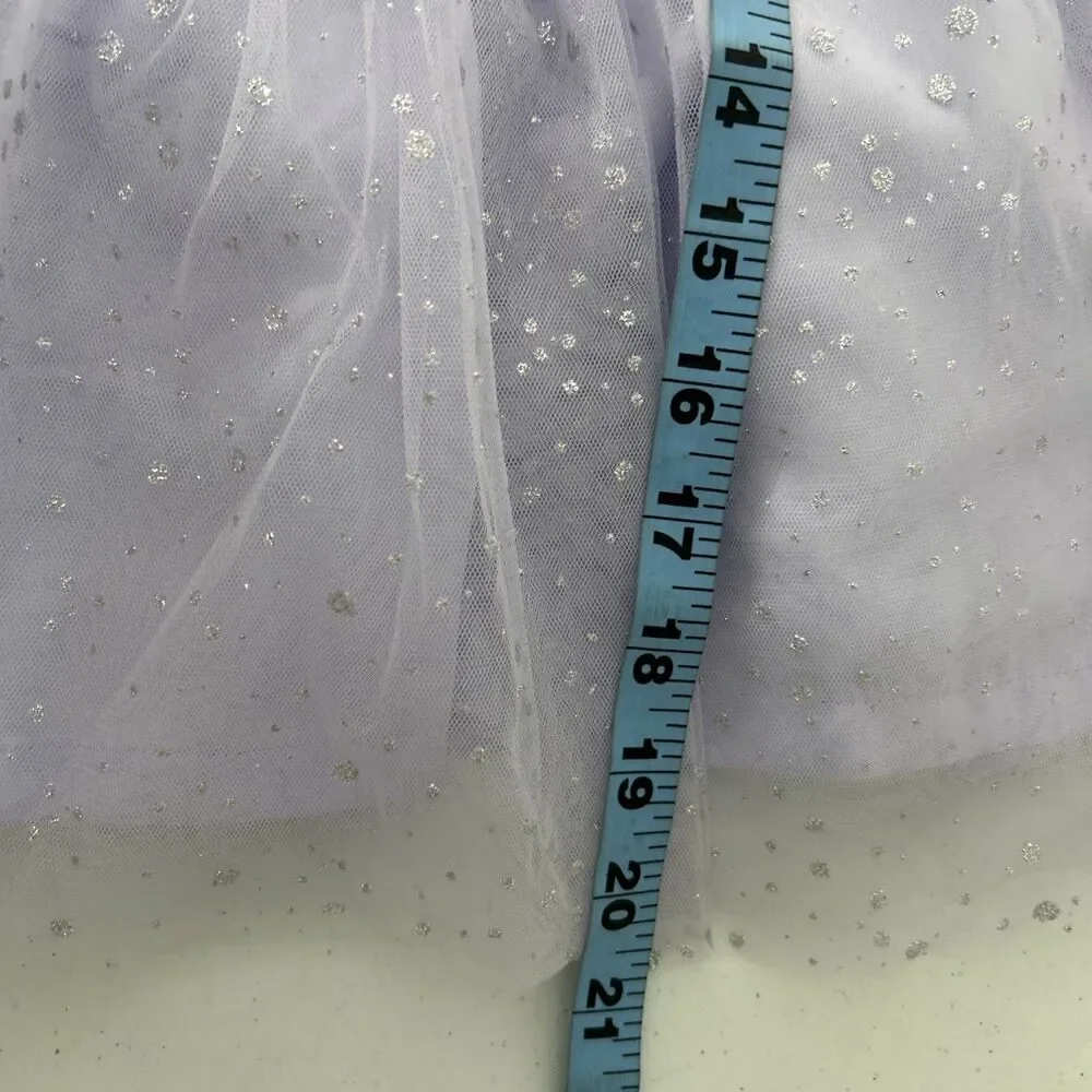 Minnie Minors Dress Kids 18 24 Purple‎ Tulle Sleeveless Glitter Party Formal